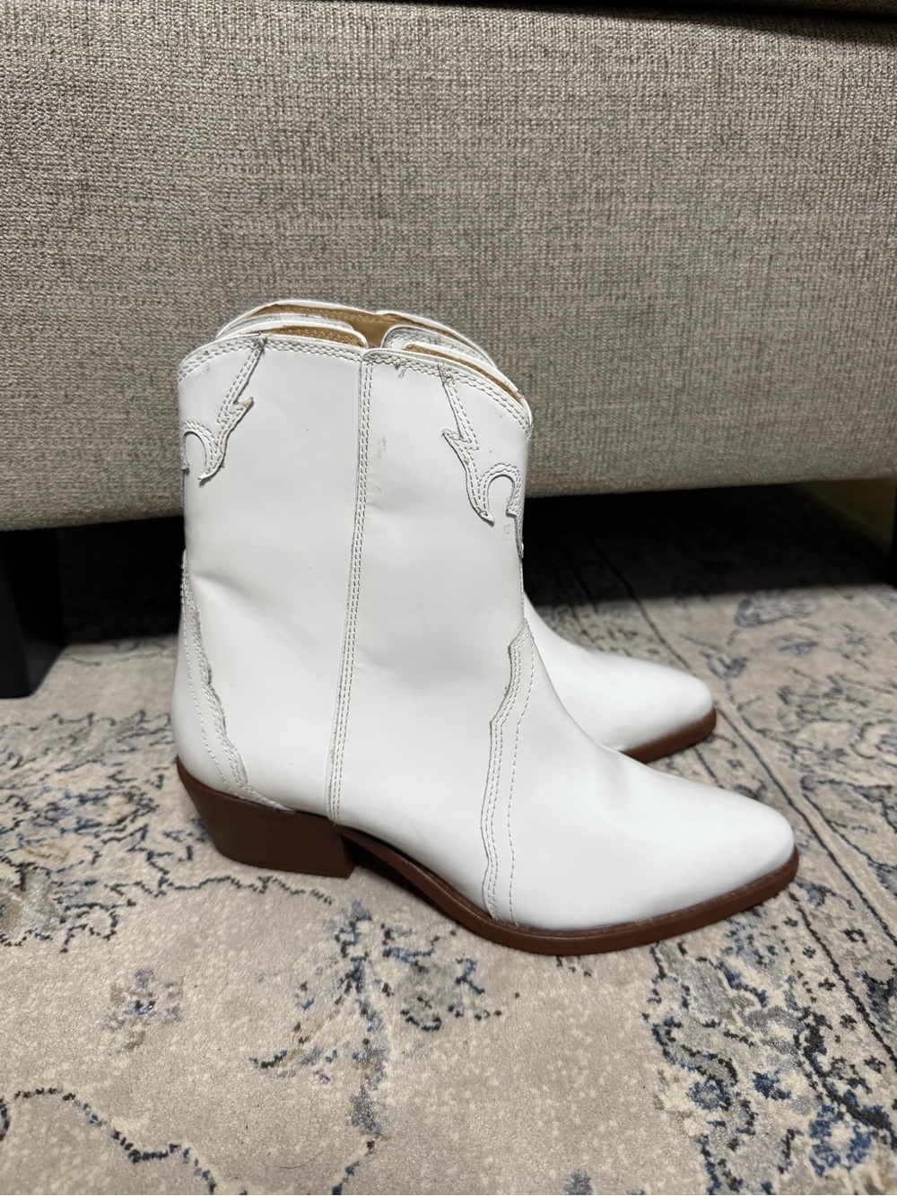 Free People New Frontier Western Bootie White